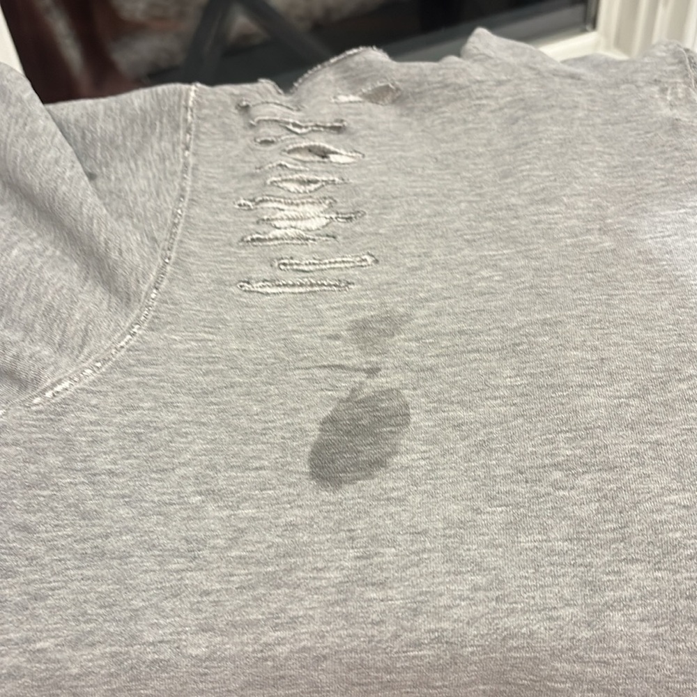 LF The Brand Logo Distressed Destroyed Vintage Look Hoodie - Picture 5 of 6